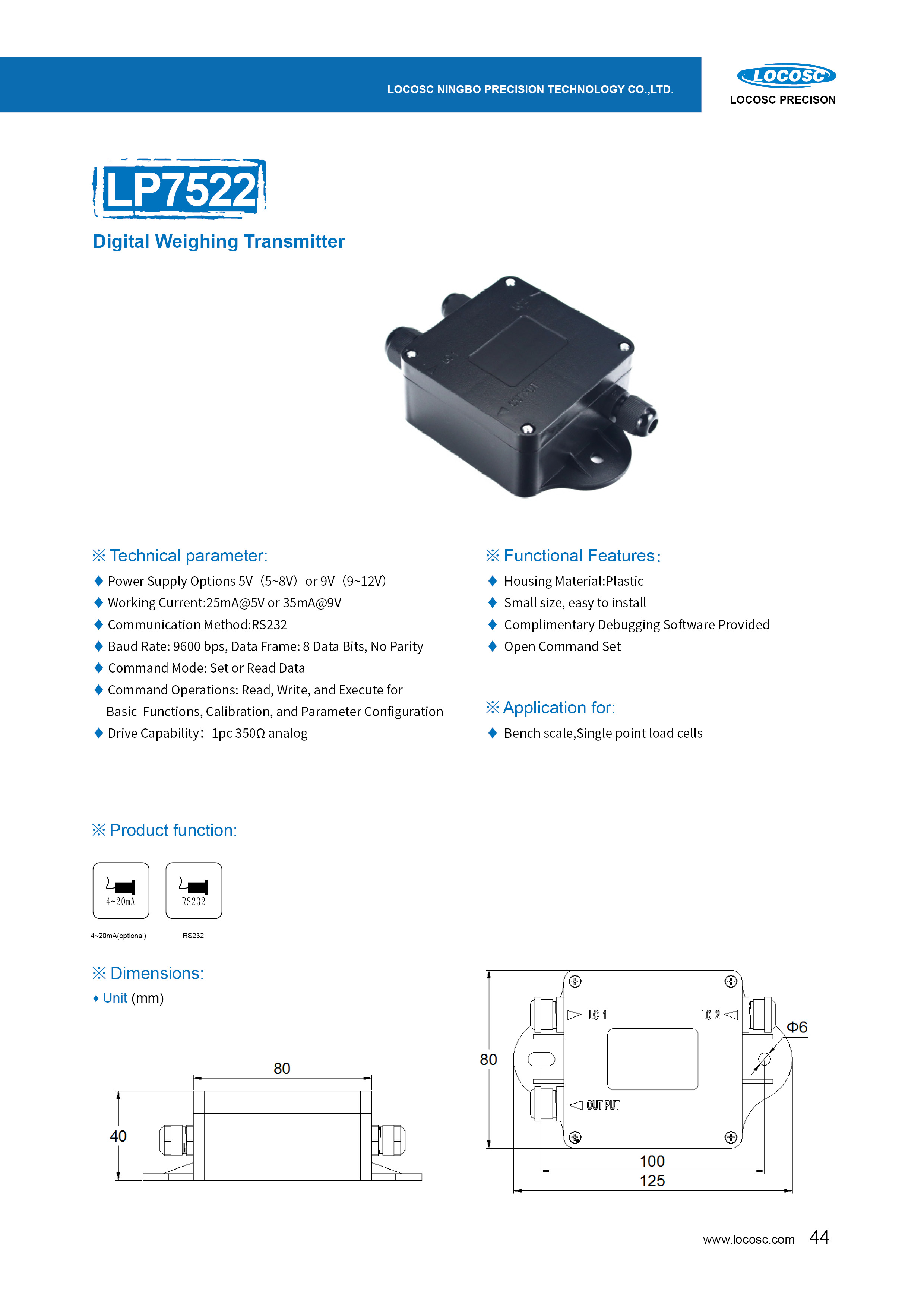 LP7522 Weight transmitter